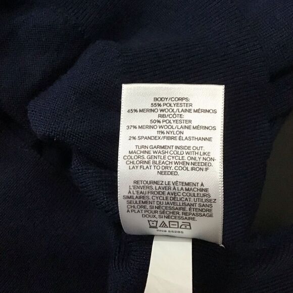 Express Merino Wool Blend Men’s Navy 1/4 Zip Sweater S - Picture 8 of 8